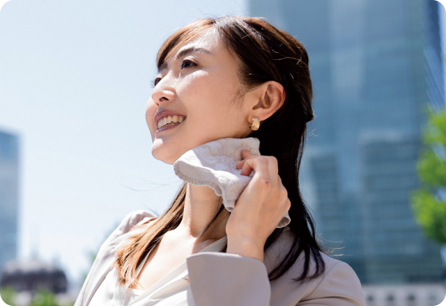 通勤・外出で汗をかいたとき